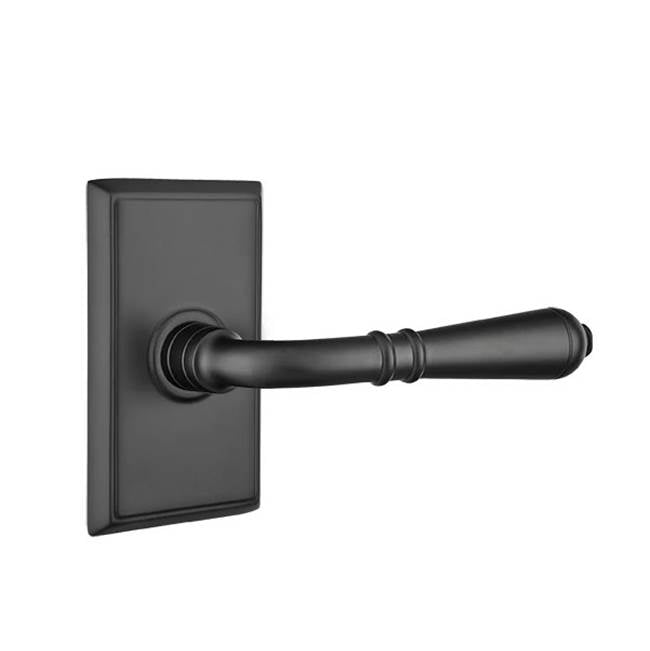 Emtek - Privacy, Rectangular Rosette, Turino Lever, RH, US19 - Flat Black