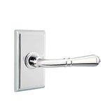 Emtek - Privacy, Rectangular Rosette, Turino Lever, LH, US26 - Polished Chrome
