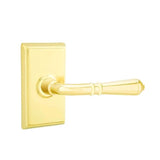 Emtek - Privacy, Rectangular Rosette, Turino Lever, RH, US3NL - Unlacquered Brass