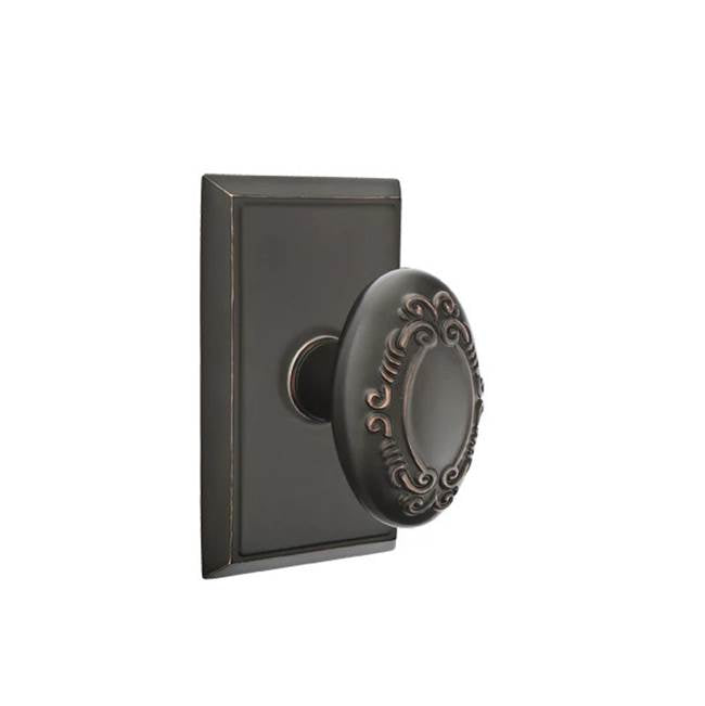 Emtek - Dummy, Rectangular Rosette, Victoria Knob, US10B - Oil Rubbed Bronze