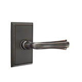 Emtek - Privacy, Rectangular Rosette, Wembley Lever, LH, US10B - Oil Rubbed Bronze