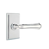 Emtek - Privacy, Rectangular Rosette, Wembley Lever, LH, US26 - Polished Chrome