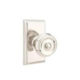Emtek - Concealed, Privacy, Rectangular Rosette, Waverly Knob, US14 - Polished Nickel