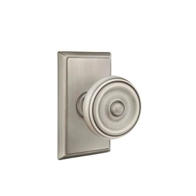 Emtek - Concealed, Privacy, Rectangular Rosette, Waverly Knob, US15A - Pewter
