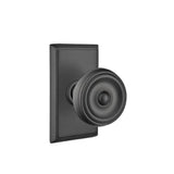 Emtek - Concealed, Passage, Rectangular Rosette, Waverly Knob, US19 - Flat Black