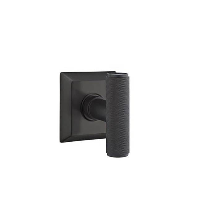 Emtek - Passage, Quincy Rosette, The Ace Knurled Knob, US19 - Flat Black