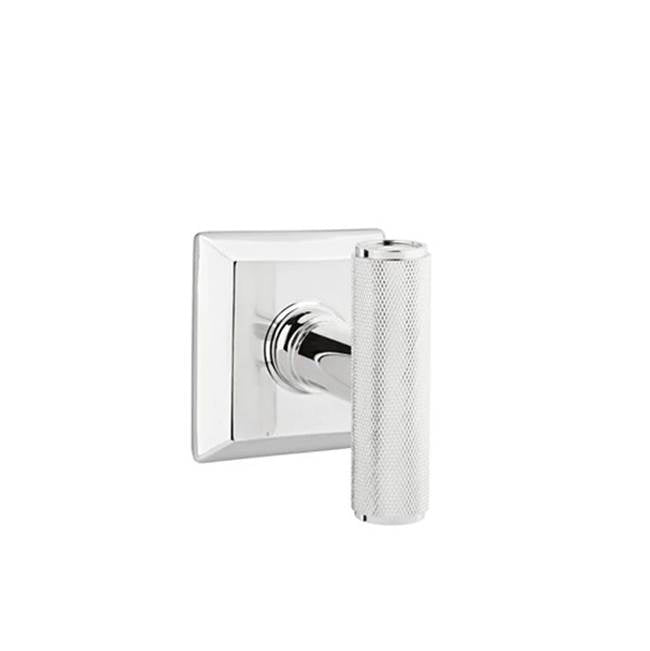 Emtek - Dummy, Quincy Rosette, The Ace Knurled Knob, US26 - Polished Chrome