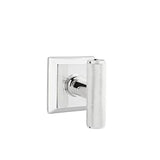 Emtek - Concealed, Passage, Quincy Rosette, The Ace Knurled Knob, US26 - Polished Chrome