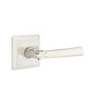 Emtek - Privacy, Quincy Rosette, Arts and Crafts Lever, LH, US15 - Satin Nickel