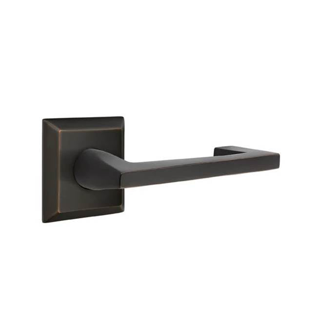Emtek - Passage, Quincy Rosette, Argos Lever, LH, US10B - Oil Rubbed Bronze