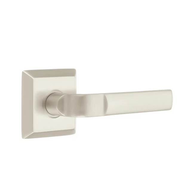 Emtek - Privacy, Quincy Rosette, Aston Lever, LH, US15 - Satin Nickel