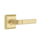 Emtek - Privacy, Quincy Rosette, Aston Lever, LH, US4 - Satin Brass