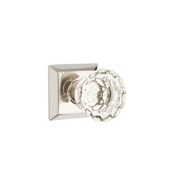 Emtek - Passage, Quincy Rosette, Astoria Crystal Knob, US14 - Polished Nickel