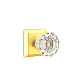Emtek - Passage, Quincy Rosette, Astoria Crystal Knob, US3 Lifetime - Polished Brass
