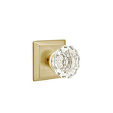 Emtek - Concealed, Privacy, Quincy Rosette, Astoria Crystal Knob, US4 - Satin Brass