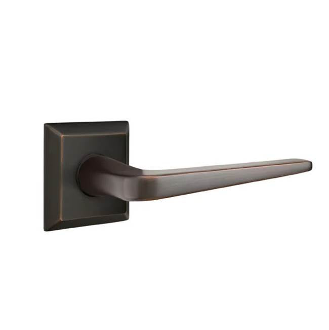 Emtek - Passage, Quincy Rosette, Athena Lever, RH, US10B - Oil Rubbed Bronze