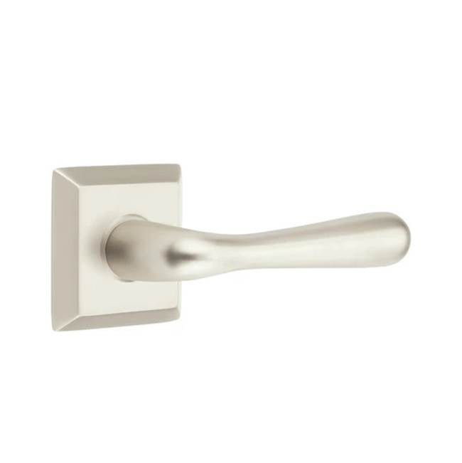 Emtek - Privacy, Quincy Rosette, Basel Lever, RH, US15 - Satin Nickel