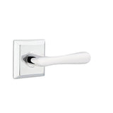 Emtek - Privacy, Quincy Rosette, Basel Lever, LH, US26 - Polished Chrome
