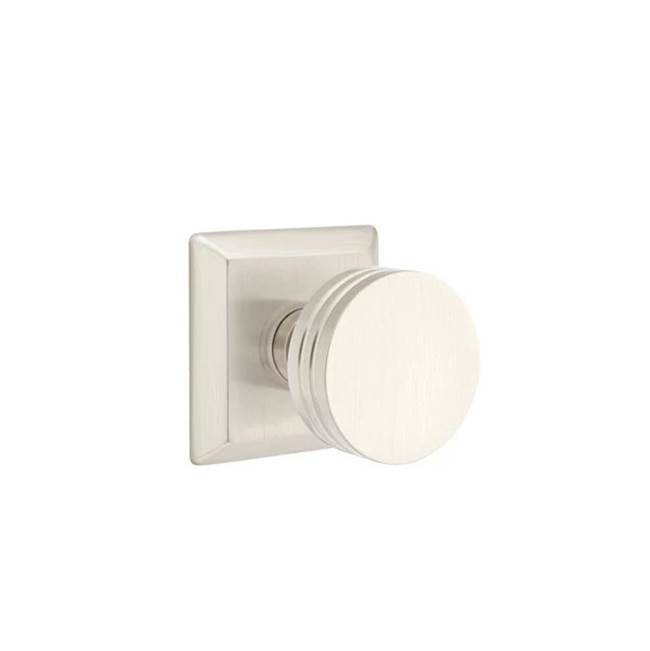 Emtek - Passage, Quincy Rosette, Bern Knob, US15 - Satin Nickel
