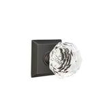 Emtek - Concealed, Privacy, Quincy Rosette, Diamond Crystal Knob, US10B - Oil Rubbed Bronze