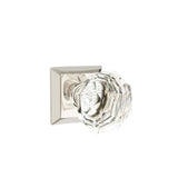 Emtek - Concealed, Privacy, Quincy Rosette, Diamond Crystal Knob, US14 - Polished Nickel