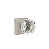 Emtek - Concealed, Privacy, Quincy Rosette, Diamond Crystal Knob, US15A - Pewter