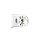 Emtek - Concealed, Privacy, Quincy Rosette, Diamond Crystal Knob, US26 - Polished Chrome