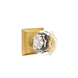 Emtek - Concealed, Privacy, Quincy Rosette, Diamond Crystal Knob, US7 - French Antique