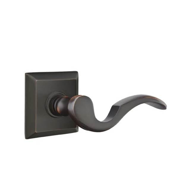Emtek - Passage, Quincy Rosette, Cortina Lever, RH, US10B - Oil Rubbed Bronze