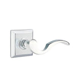 Emtek - Passage, Quincy Rosette, Cortina Lever, RH, US26 - Polished Chrome