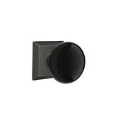 Emtek - Passage, Quincy Rosette, Ebony Knob, US10B - Oil Rubbed Bronze