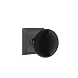 Emtek - Passage, Quincy Rosette, Ebony Knob, US19 - Flat Black