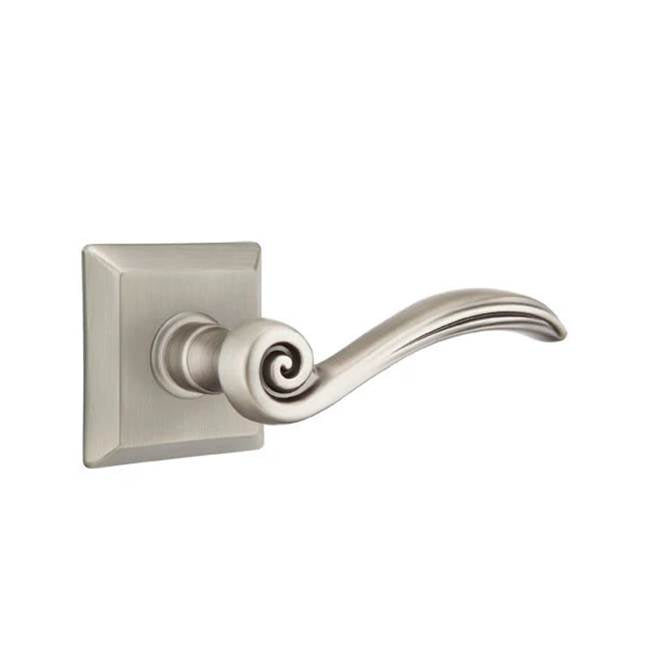 Emtek - Concealed, Privacy, Quincy Rosette, Elan Lever, US15A - Pewter