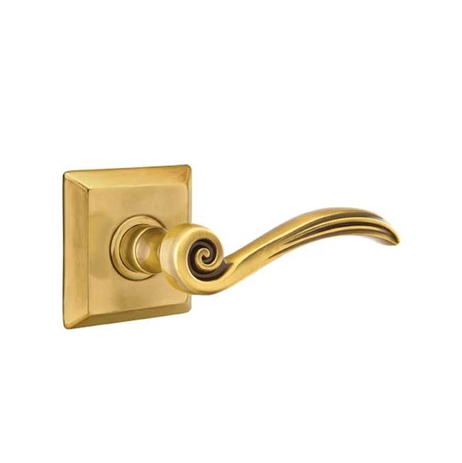 Emtek - Concealed, Privacy, Quincy Rosette, Elan Lever, US7 - French Antique