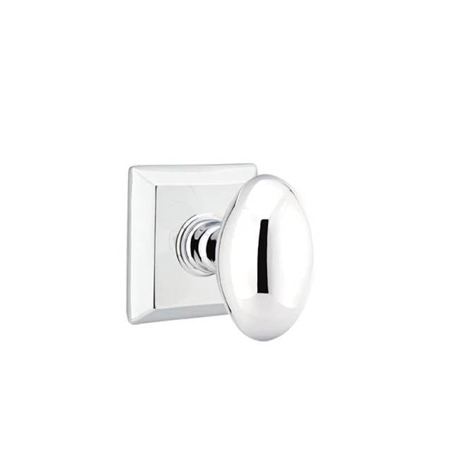 Emtek - Passage, Quincy Rosette, Egg Knob, US26 - Polished Chrome
