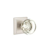 Emtek - Passage, Quincy Rosette, Georgetown Crystal Knob, US15 - Satin Nickel