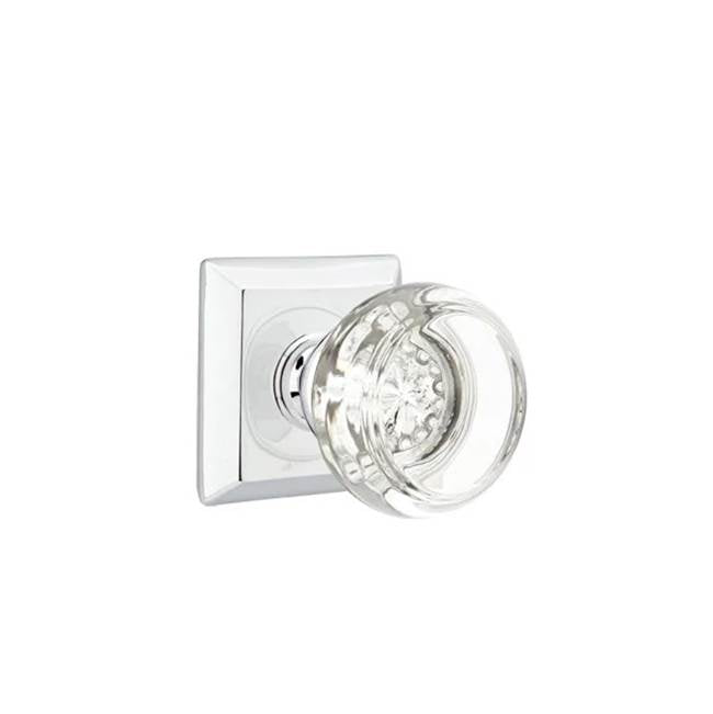 Emtek - Concealed, Passage, Quincy Rosette, Georgetown Knob, US26 - Polished Chrome
