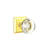 Emtek - Passage, Quincy Rosette, Georgetown Crystal Knob, US3 Lifetime - Polished Brass