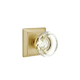 Emtek - Passage, Quincy Rosette, Georgetown Crystal Knob, US4 - Satin Brass