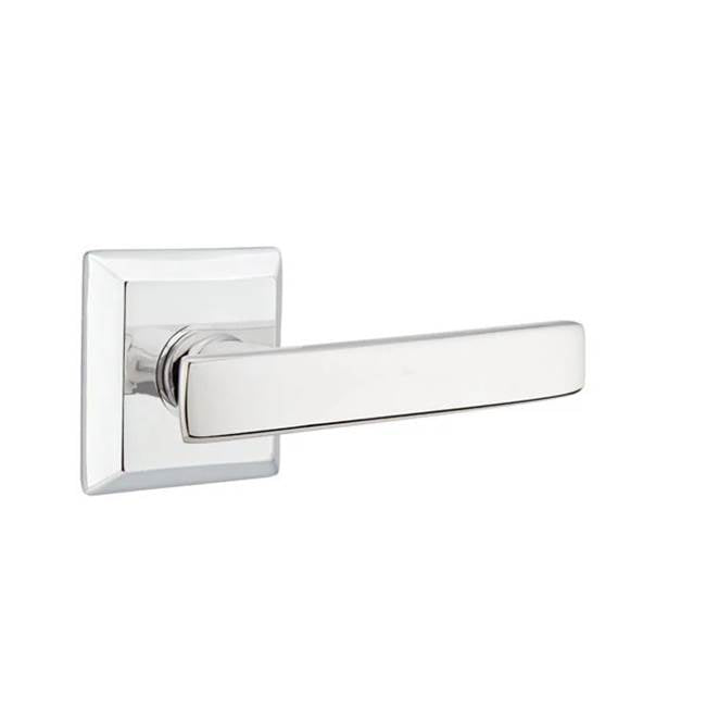 Emtek - Passage, Quincy Rosette, Geneva Lever, LH, US26 - Polished Chrome