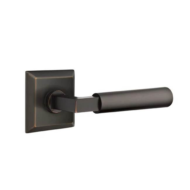 Emtek - Passage, Quincy Rosette, Hercules Lever, LH, US10B - Oil Rubbed Bronze