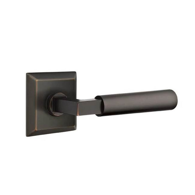 Emtek - Passage, Quincy Rosette, Hercules Lever, LH, US10B - Oil Rubbed Bronze