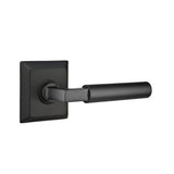 Emtek - Privacy, Quincy Rosette, Hercules Lever, LH, US19 - Flat Black
