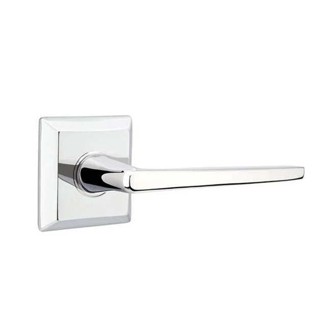 Emtek - Passage, Quincy Rosette, Hermes Lever, RH, US26 - Polished Chrome