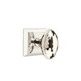 Emtek - Passage, Quincy Rosette, Hammered Egg Knob, US14 - Polished Nickel
