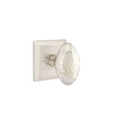 Emtek - Passage, Quincy Rosette, Hammered Egg Knob, US15 - Satin Nickel