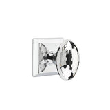 Emtek - Passage, Quincy Rosette, Hammered Egg Knob, US26 - Polished Chrome