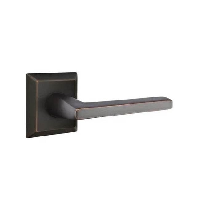 Emtek - Passage, Quincy Rosette, Helios Lever, LH, US10B - Oil Rubbed Bronze