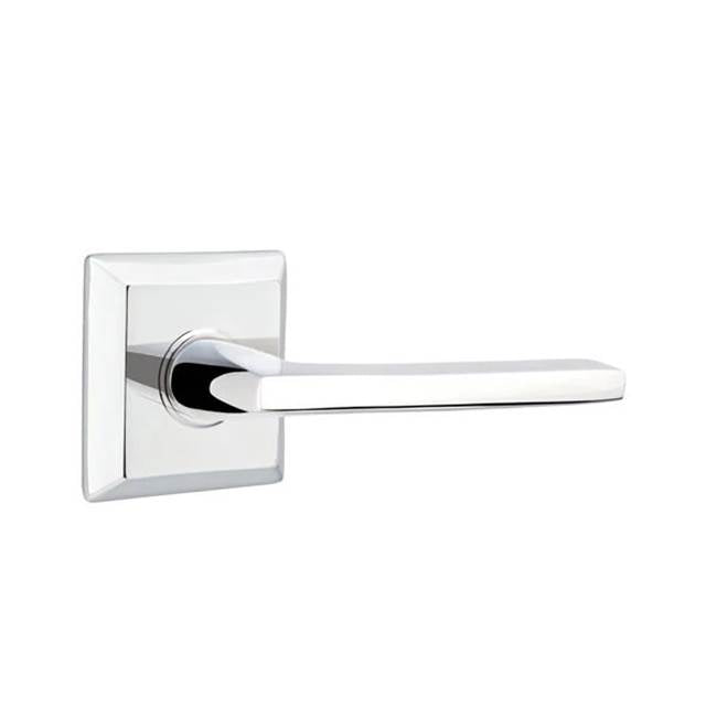 Emtek - Concealed, Privacy, Quincy Rosette, Helios Lever, US26 - Polished Chrome