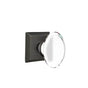 Emtek - Passage, Quincy Rosette, Hampton Crystal Knob, US10B - Oil Rubbed Bronze